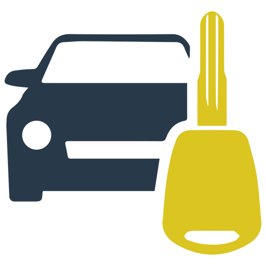Mobile locksmith cutting a replacement car key in Dubai